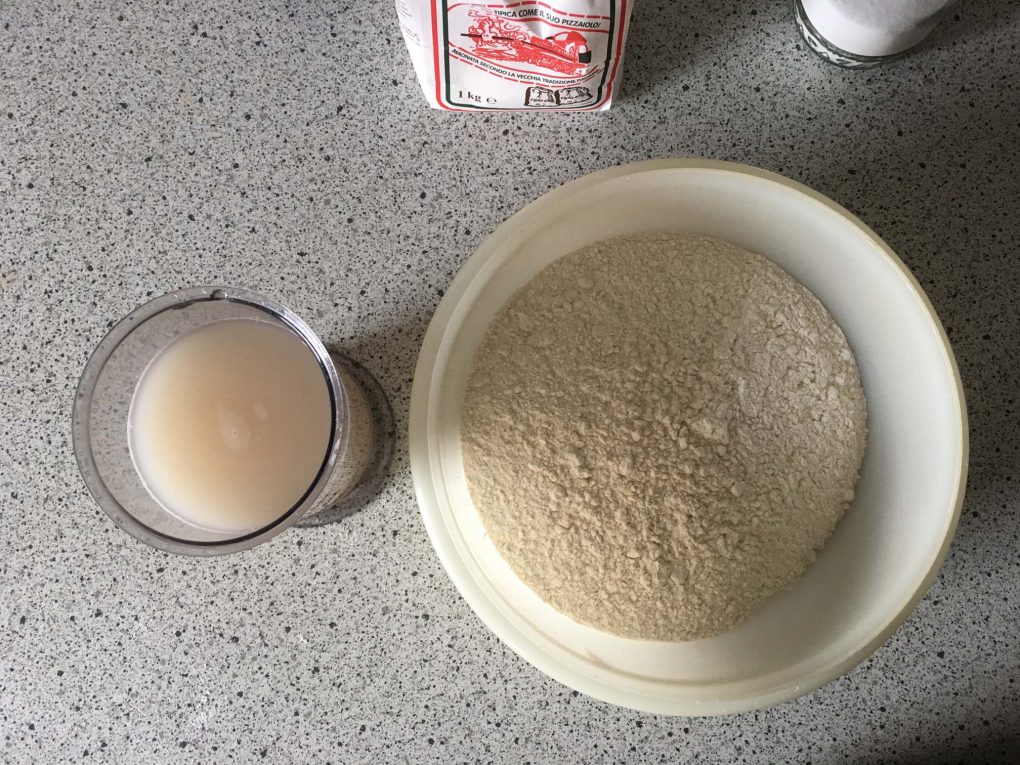 Pizza dough yeast and flour